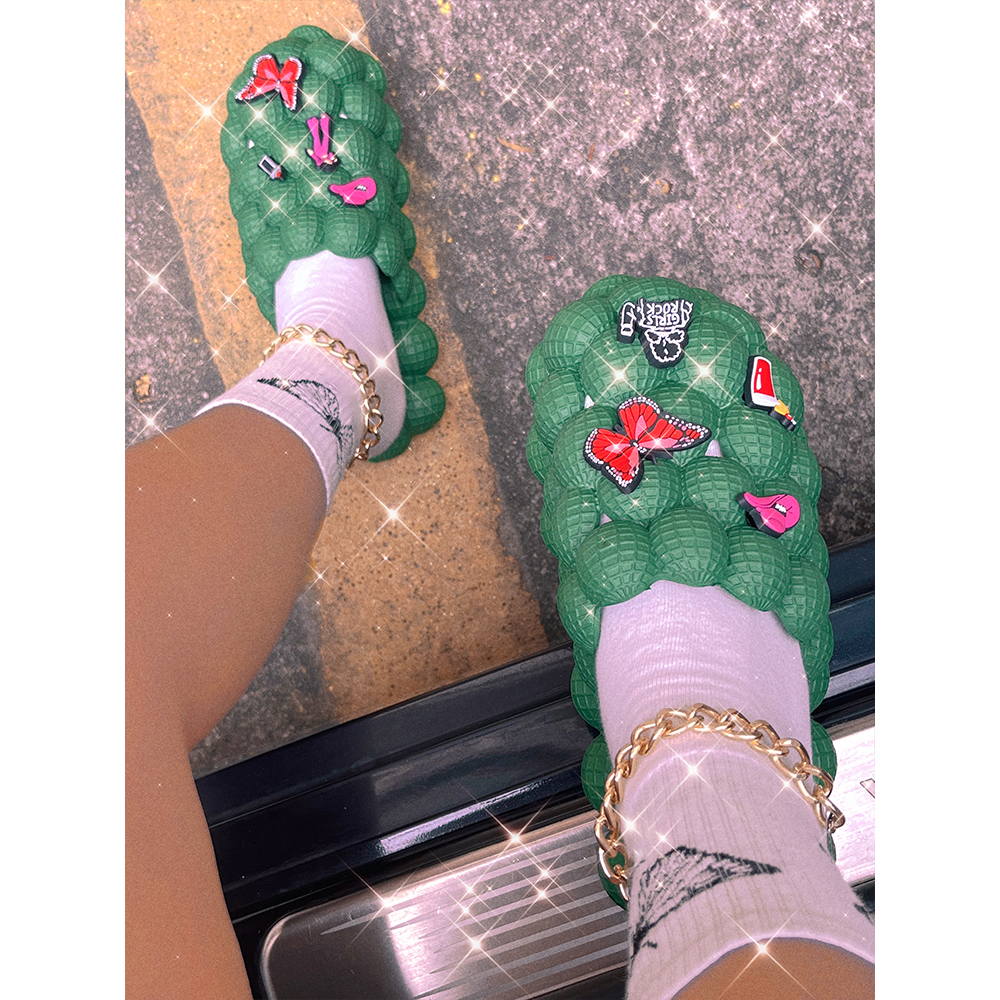 Soft Thick Sole Bubble Cloud Slides Pool Women Slippers