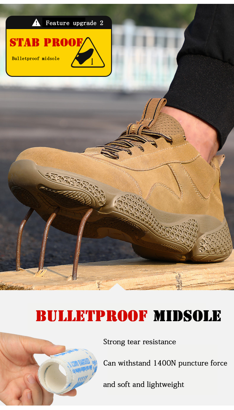 Cat Shoes Ladies Safety Boots with Steel Toe Cap