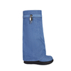 Denim Cowboy Botas Para Mujer De Invierno Women's Leather Boots Winter Boots for Women Knee-high