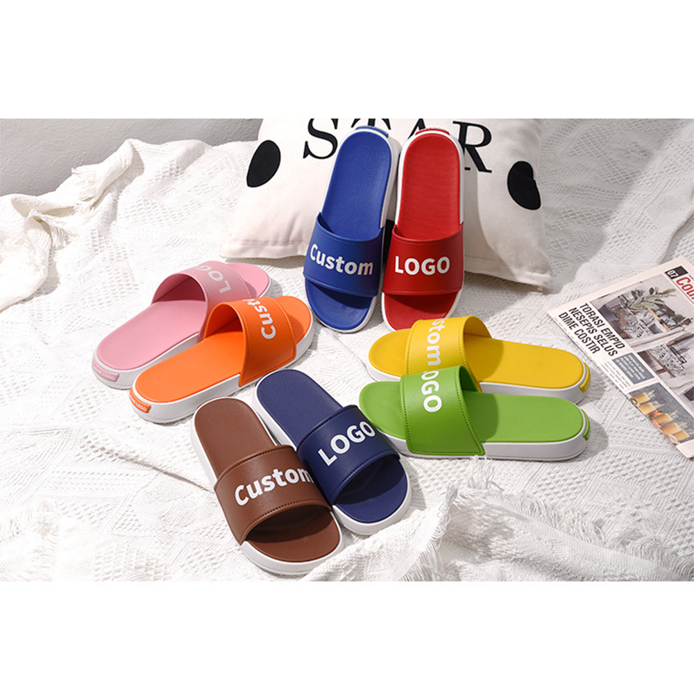 Custom Logo Home Ladies Pvc Slide Slippers for Men Women