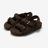 Winter Plush Kids Shoes Cork Sole Sandals Boys And Girls Wool Slippers Kids Home Shoes