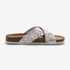 Women's Cork Slippers Cross Strap Breathable Light Flat Sandals Floral Design China Slippers