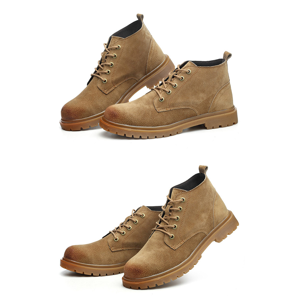 Wholesale Custom Functional Construction Protection Cat Steel Toe Shoes Leather Winter Work Boots for Men