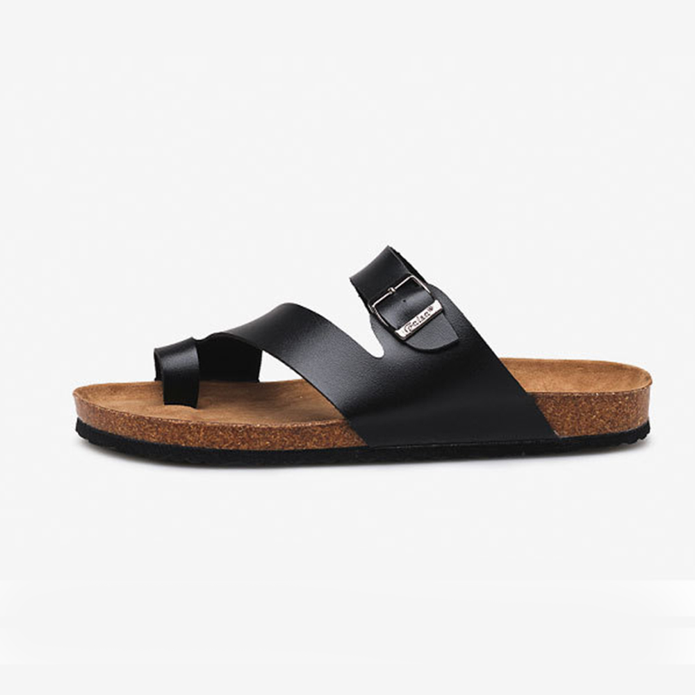 Summer Beach Shoes Open Toe Slides Arch Support Flip Flops Cork Slippers