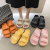 Adjustable Slip on Eva Double Buckle Women's Summer Sandals Slides Slippers for Women Open Toe Summer Slippers