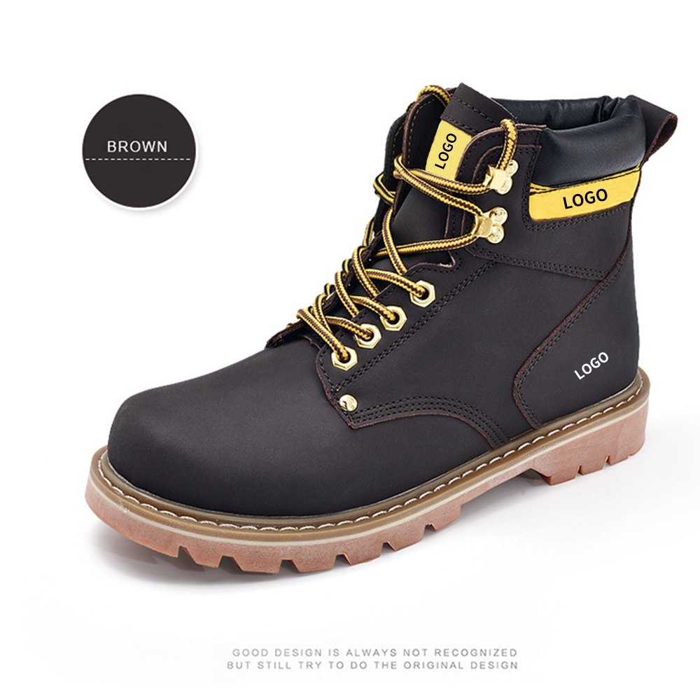 High-Top Leather Waterproof Men's Boots