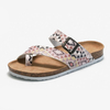 Summer Trending Sandals Clogs Slippers for Woman PVC PU Slides Printing Beach Sandals Anti-slip Casual Flat Shoes