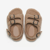 Winter Plush Kids Shoes Cork Sole Sandals Boys And Girls Wool Slippers Kids Home Shoes
