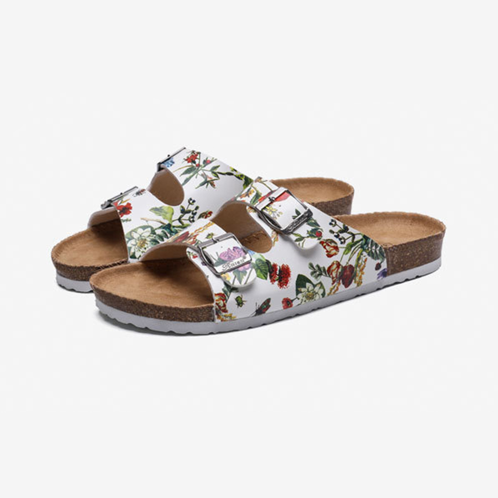 Flora Buckle Strap Men And Women Summer Slippers Unisex Slides for Adult Beach Sandals