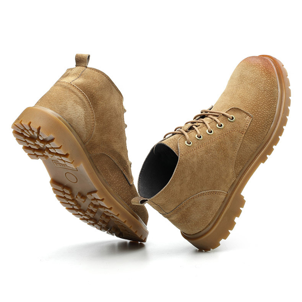 Wholesale Custom Functional Construction Protection Cat Steel Toe Shoes Leather Winter Work Boots for Men