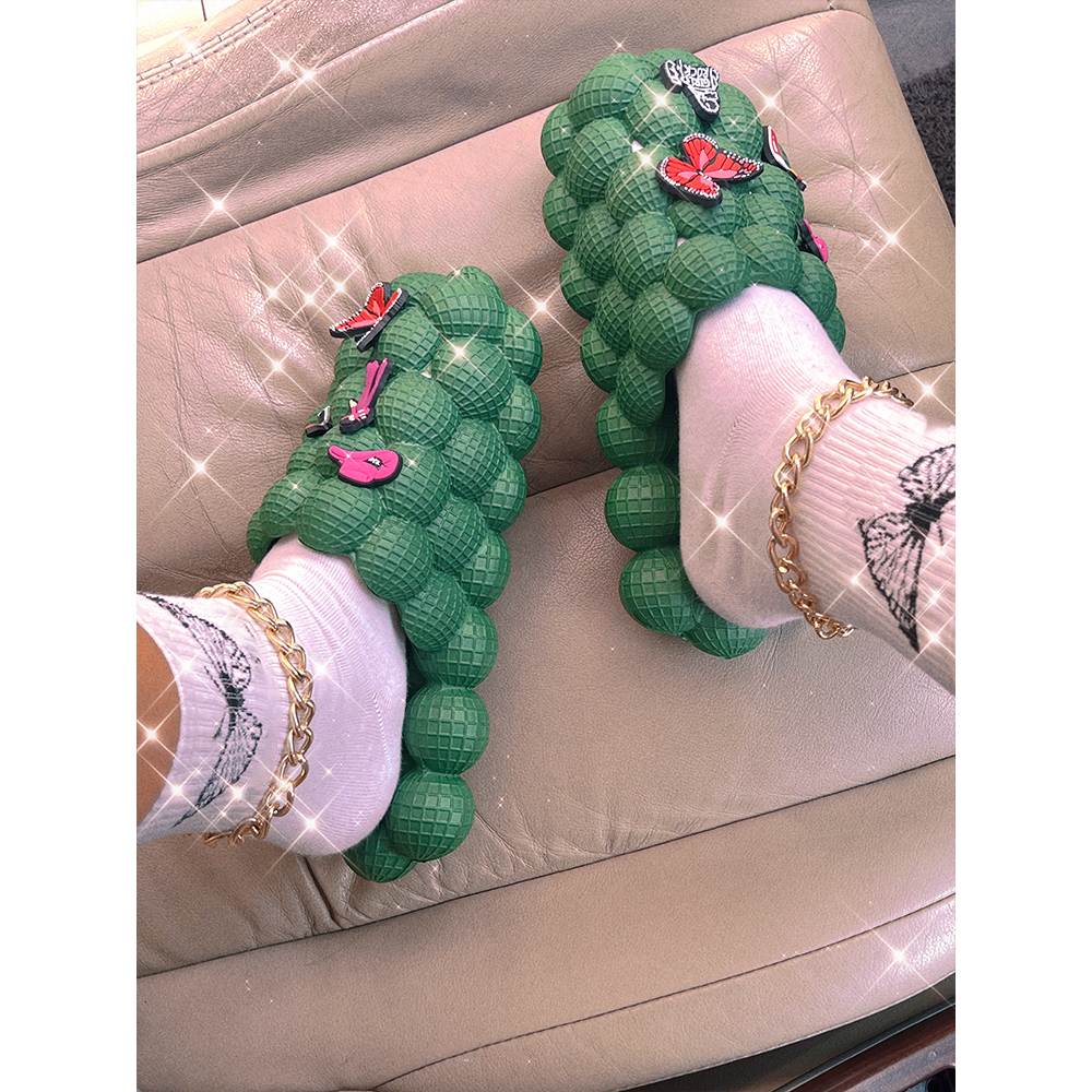 Soft Thick Sole Bubble Cloud Slides Pool Women Slippers