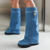 Denim Cowboy Botas Para Mujer De Invierno Women's Leather Boots Winter Boots for Women Knee-high