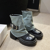 Short Denim Boots for Women 2023 Summer New Arrivals Unique Design Trendy Chunky Platform Boots
