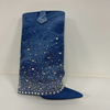 Denim Boots Women Shoes Knee-high Botas Femininas Cowboy Boots Botas Zapatos De Mujer Winter Boots for Men