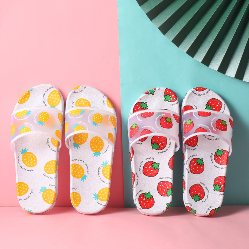 PVC Cute Slip on Anti-skin Shower Ladies Slippers