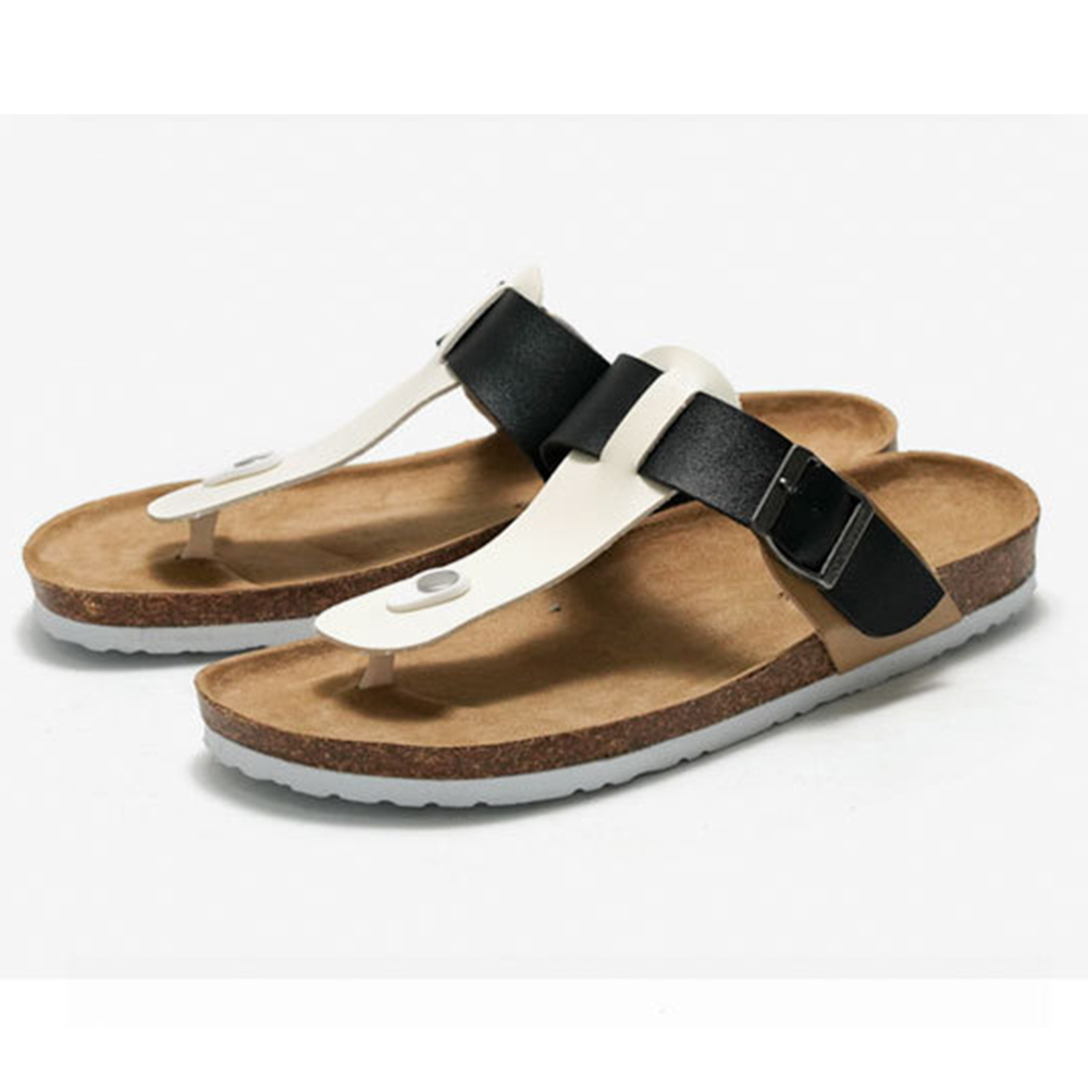 Wholesale Customized Summer Unisex Printing Cork Slippers Flats Sandals for Women And Ladies Slippers