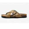 Beach Cross Band Causal Buckle Strap Flats Slippers Men's Sandals For Indoor Outdoor Cork Slides
