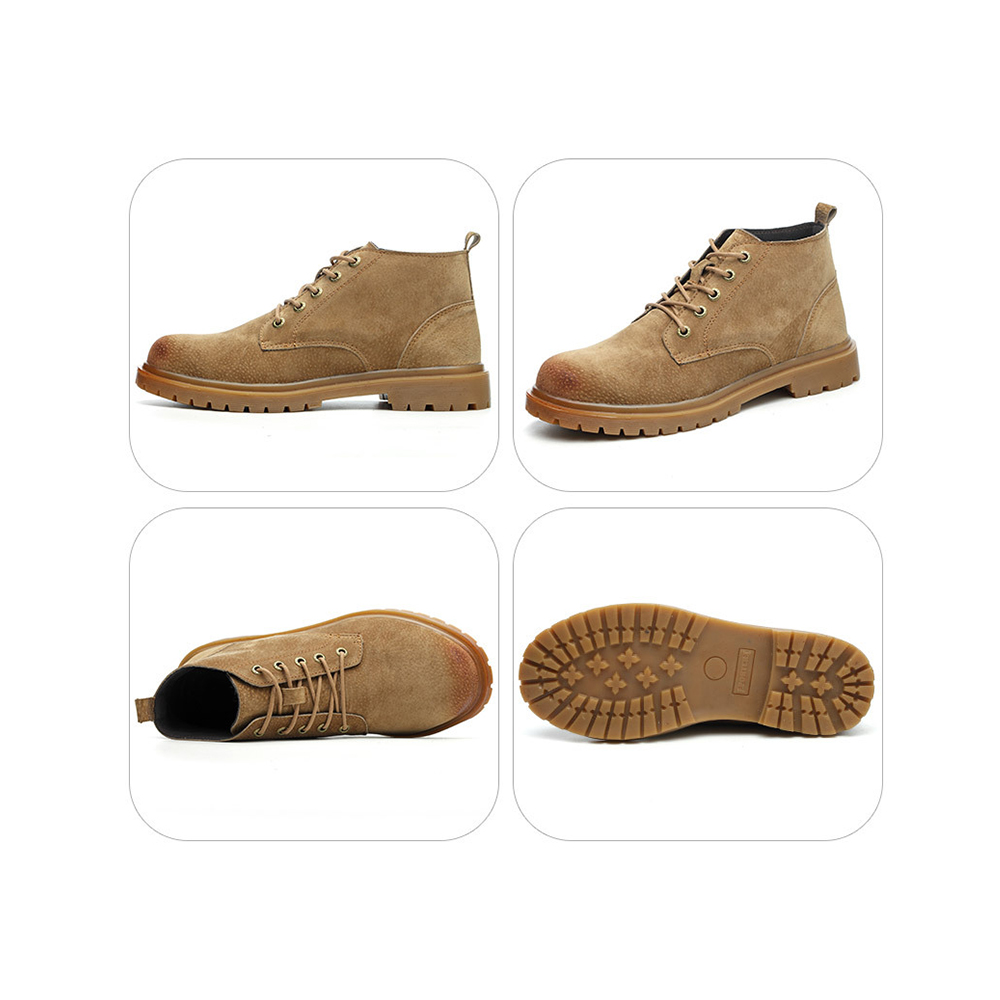 Wholesale Custom Functional Construction Protection Cat Steel Toe Shoes Leather Winter Work Boots for Men