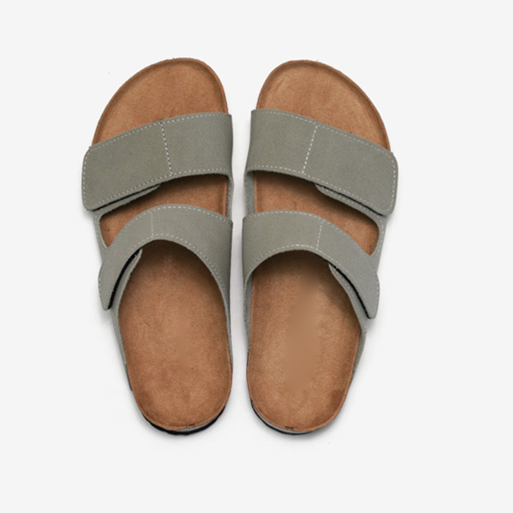 Customized Outdoor Beach Band Arch Support Orthotic Flat Casual Cork Sole Sandals Slip-on Slippers