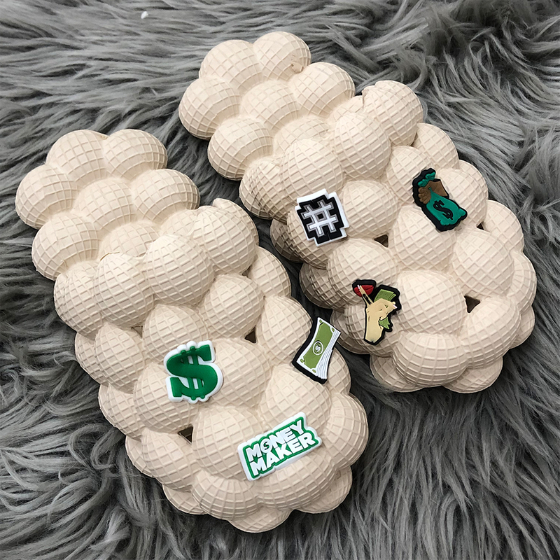 Custom Rhinestone Bling Bling Walking Outdoor Bubble Slides for Women