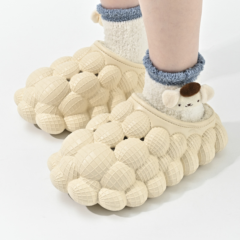 Womens Bedroom House Slippers Ladies Slippers High Quality Bubble Slides with Charms