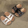 Children's Cork Slippers Boys' One-word Sandals Trendy Girls' Beach Shoes 