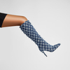 Denim Cowboy Boot Shoes for Women Botas Altas Hasta La Rodilla Botas Largas Para Mujer Long Boots for Women with Heels