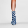 Denim Fur Boots Women Designer Boots Women Botas Para El Invierno Para Mujer Botas De Dama Heel Boots for Ladies