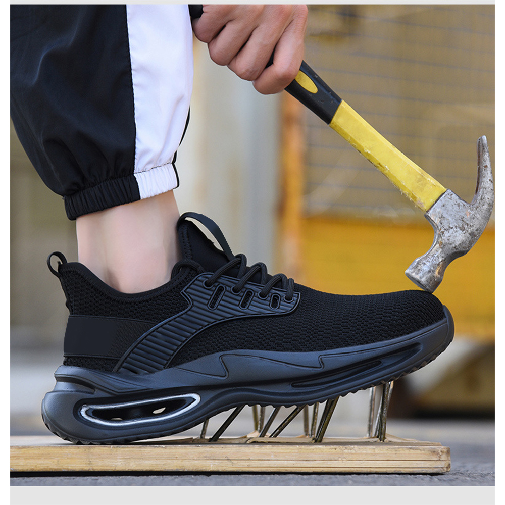 Lightweight Breathable Labor Protection Shoes Men's Anti-smashing Anti-puncture Steel Toe Safety Shoes Fashion