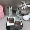 Custom Logo Denim Knee Boots Women's Customized boots for women