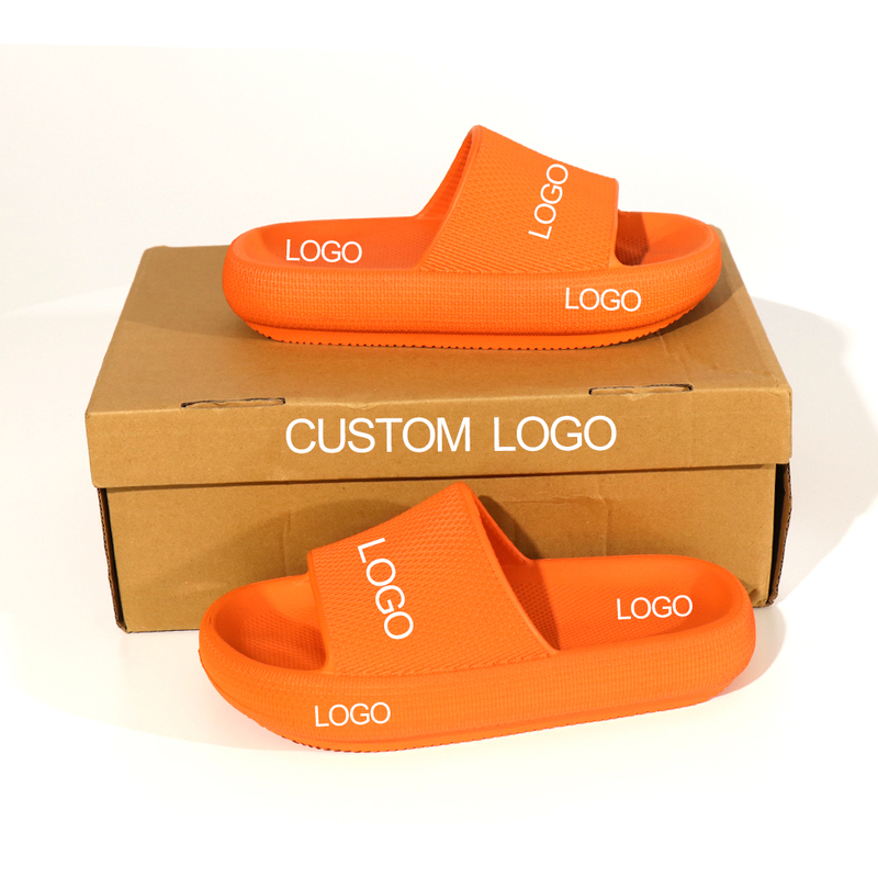 Customizable Orange EVA Slippers with Personalized Logo