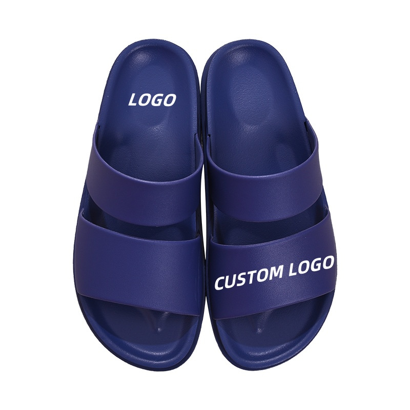 Double Strap House Indoor Slippers with Logo