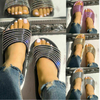 Shiny Bling Diamond Flat Bottomed Slippers Pvc