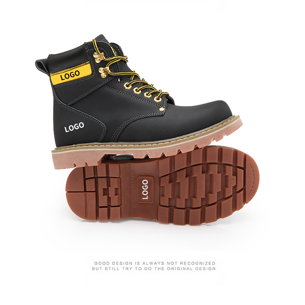 High-Top Leather Waterproof Men's Boots