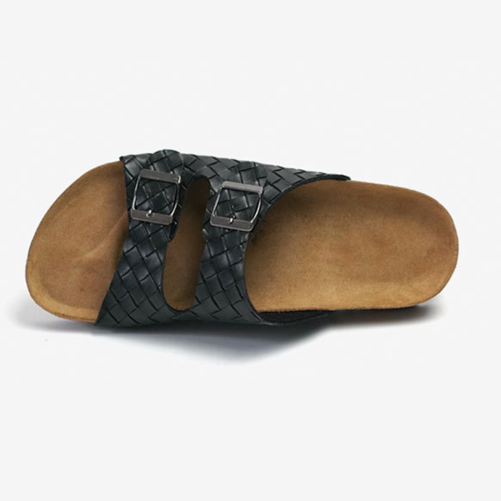 Summer Woman Sandals Shoes Soft Cork Two Buckle Slides Women Slippers 2023