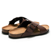 Beach Cross Band Causal Buckle Strap Flats Slippers Men's Sandals For Indoor Outdoor Cork Slides