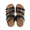 Custom Three Strap Flat Wholesale Beach Women Woman Cork Slippers Sandals With Adjustable Buckle For Men