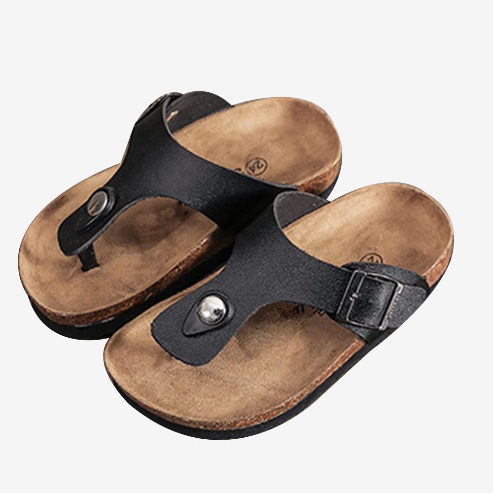 Wholesale Children Platform Heel Slippers Flip Flop Cork Rubber Sole Slippers Baby Casual Shoes Boys Shoes