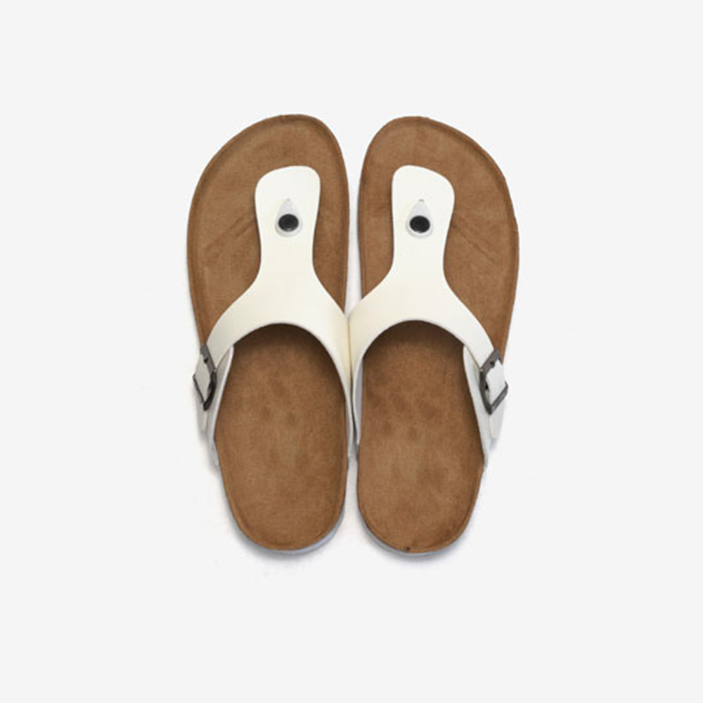 Popular Beach Slippers Ladies Casual Leather Cork Sandals Women Flip Flops