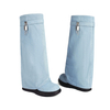Denim Cowboy Botas Para Mujer De Invierno Women's Leather Boots Winter Boots for Women Knee-high
