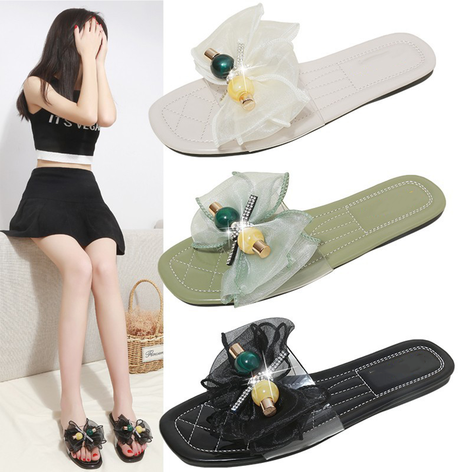 Princess Slippers Girls High Heel Crystal Shoes