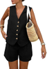 Women's Summer 2 Piece Outfits Sleeveless Matching Sets