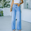 High Waist Women Jeans Pantsuit Plus Size Wide Leg Pants Denim Jeans Women