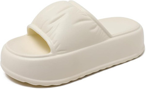 Platform Slides for Women Non Slip Quick Drying Pillow Sandals