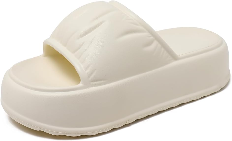 Platform Slides for Women Non Slip Quick Drying Pillow Sandals