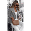Wholesale Customised Long Sleeve Double Breasted Solid Colour Standing Collar Small Suit