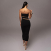 Womens Sexy Fashion Temperament Strapless Hollow Bag Hip Slim Dress Casual Dress Maxi Dresses for Women Casual