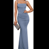  Women's Sleeveless Bodycon Corset Maxi Dress Spaghetti Strap Ruched Elegant Evening Party Long Dresses