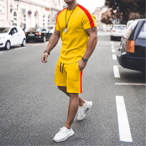 Custom Men Shorts Sets Customized Logo Mens Matching Two Piece Summer 2 Piece Short Set for Men