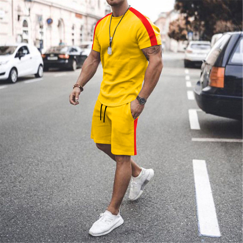 Custom Men Shorts Sets Customized Logo Mens Matching Two Piece Summer 2 Piece Short Set for Men